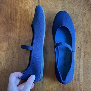 Rothy’s Square Mary Jane Flat Size 10 Navy - Worn Once